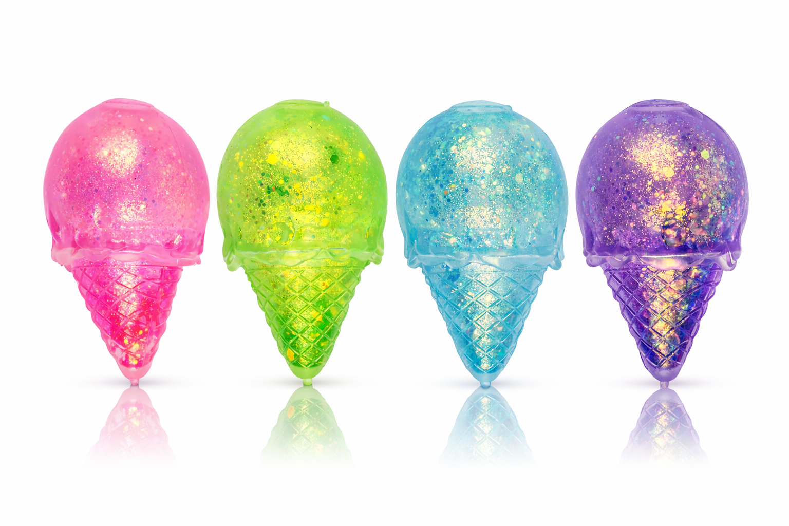 🍦ICYPOP Glitter Sugar‑Texture Squishy Cones
